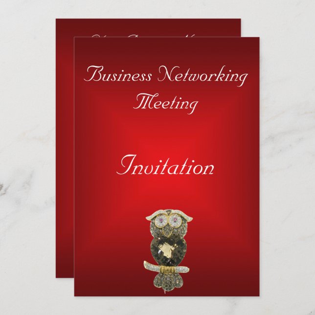 Red Business Meeting Invitation Change Logo (Devant / Derrière)