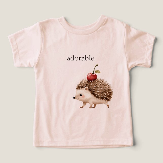 Red Cherry Adorable Hedgehog (Design Recto)