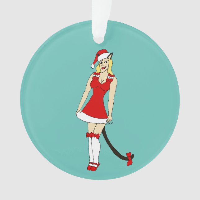 Red Christmas catgirl (devant)