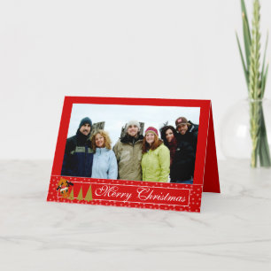 Red Christmas drôle Reindeer Carte de vacances