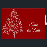 Red Christmas Tree Winter Wedding Enregistrer la d<br><div class="desc">Donnez un ton festif à vos noces de décembre avec l'élégante Red Christmas Tree Winter Wedding Save the Date Annonce Greeting Card. La couleur de l'arrière - plan extérieur de la carte est également personnalisable pour que vous puissiez la modifier en fonction des couleurs de votre mariage, si vous le...</div>