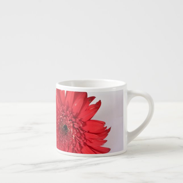 Red Chrysanthemum Minimalisme Coffee Mug Cup (Droite)