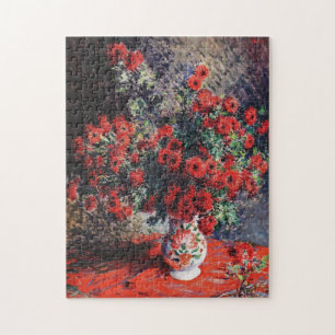 Red Chrysanthemums par Claude Monet Puzzle