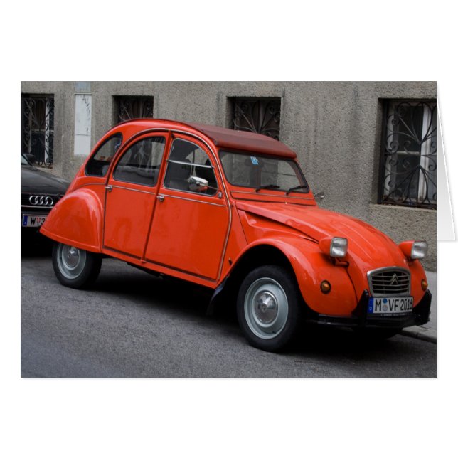 Red Citroën 2CV (Devant horizontal)