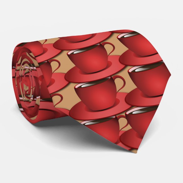 Red Coffee Cup Café Cravate (Roulé)