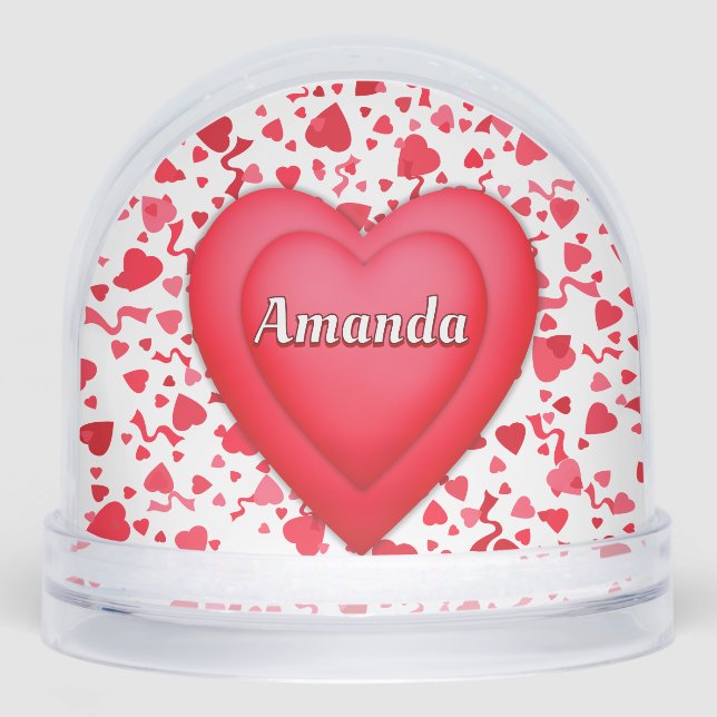 Red Confetti Hearts Personalized (Avant)