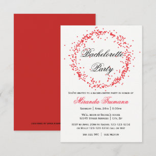 Red Confetti - Invitation du Bachelorette 3x5