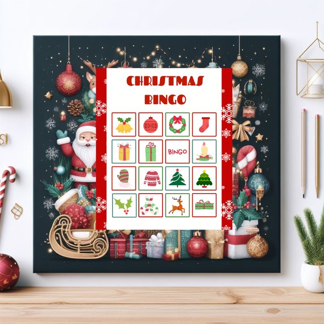 Red Creative Christmas Bingo Jigsaw Puzzle (Créateur téléchargé)