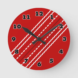 Red cricket balle sport horloge pour club ou maiso