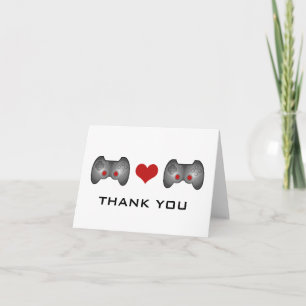 Red Cute Gamer Carte de remerciements
