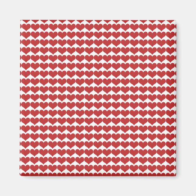 Red Cute Hearts Magnet Motif (Devant)