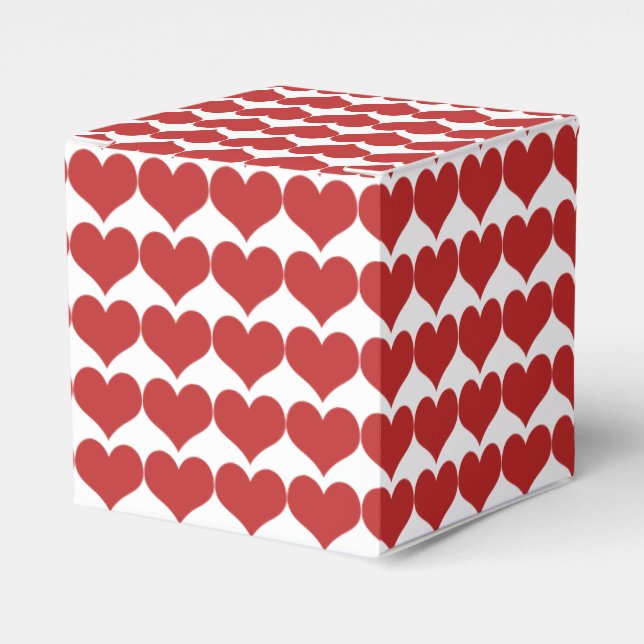 Red Cute Hearts Motifs Ballotins (Verso)