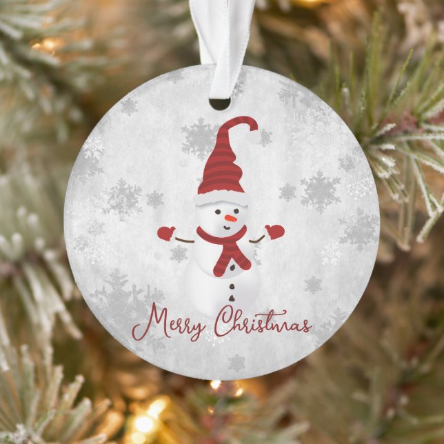 Red Cute Snowman (Arbre)