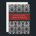 Red Damask 80th Birthday Party Invitations<br><div class="desc">Personnalisé 80e anniversaire invitations de fête en élégant rouge et blanc classique damassé floral vintage motif. Ajoutez votre nom et les détails de votre fête pour une invitation unique et élégante à la fête d'anniversaire.</div>