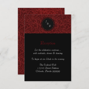 Red Damask - Réception Invitation