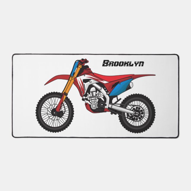 Red dirt bike motorcycle (Recto)
