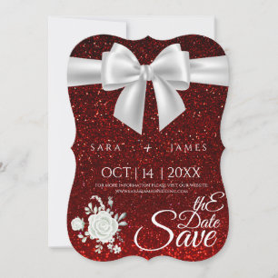Red Elegant Enregistrer la carte Date