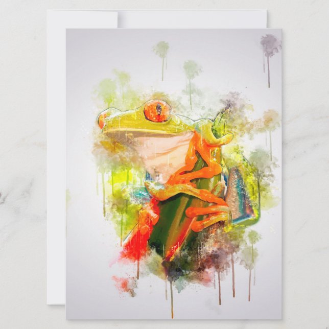 Red Eyed Tree Frog Nature Funny Wild Animal Lover (Devant)