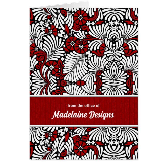 Red Fern Wood Professional Business Blank (Devant)