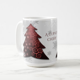 Red Festive Arbre de Noël Café Mug