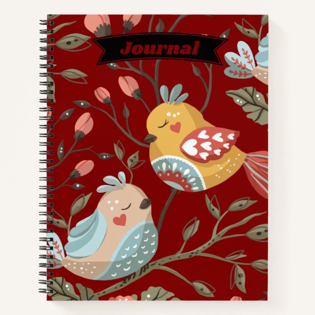 Red Floral Journal (Devant)