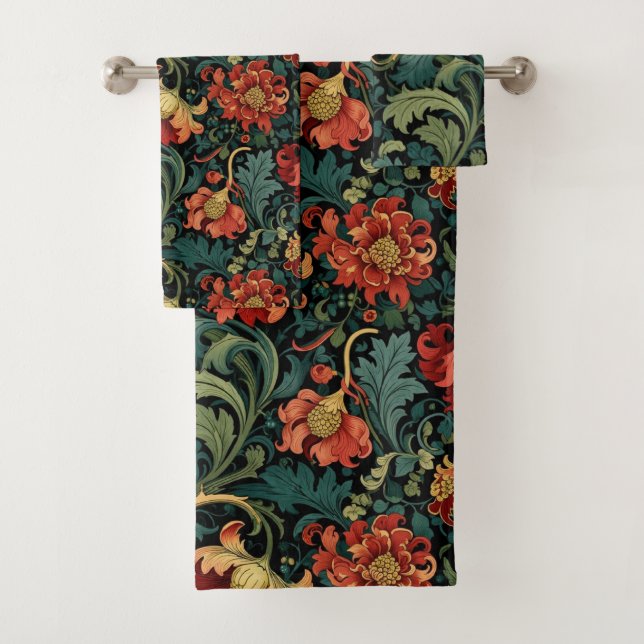 Red Floral William Morris print (En situation)
