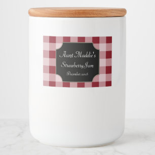 Red Food Christmas Canning Stickers Étiquette Cade