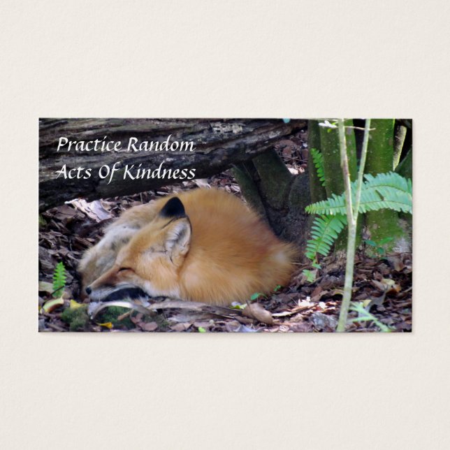 Red Fox Random Actes de gentillesse Carte (Devant)