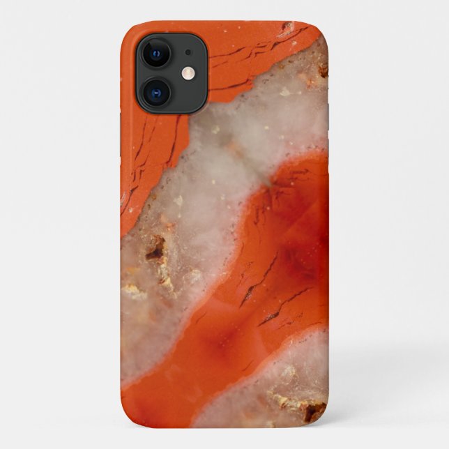 Red Gemstone Stone Texture iPhone 11 Coque (Dos)