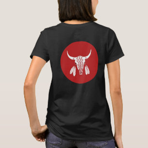 Red Ghost Dance Buffalo cercle noir t-shirt dos