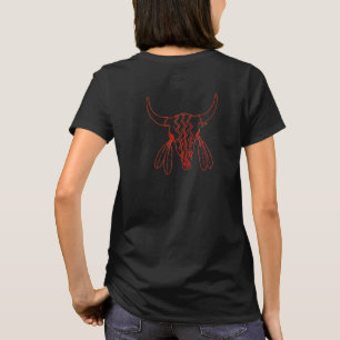 Red Ghost Dance Buffalo ligne noir t-shirt dos