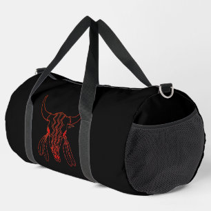 Red Ghost Dance Buffalo ligne sac duffé noir