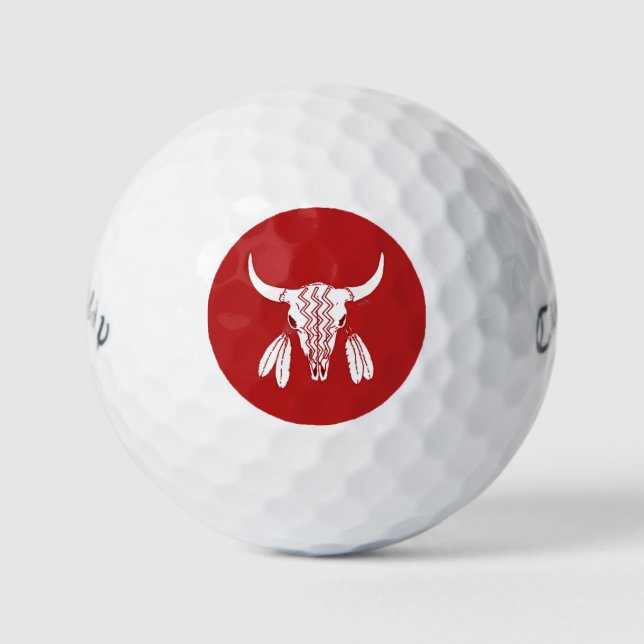 Red Ghost Dance Buffalo Warbird balles de golf (Devant)