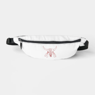 Red Ghost Dance Buffle ligne blanc sac de mamie