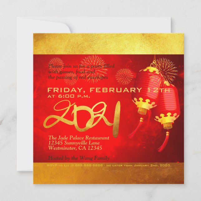 Red Gold Lanterns Chinese Ox coupé en papier 2021  (Devant)