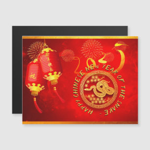 Red Gold Lanterns Chinese Snake coupé en papier 20