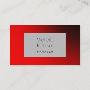 Red Grey Contemporary Carte de visite tendance