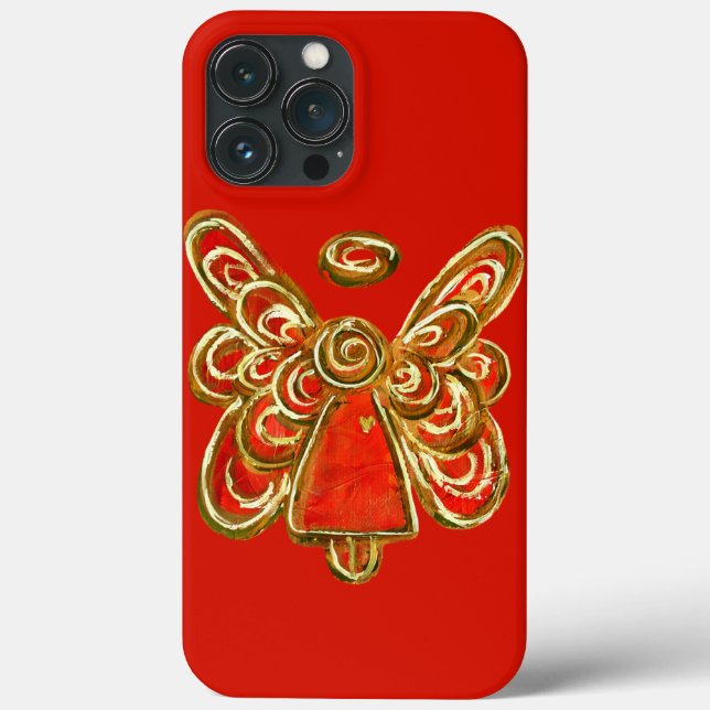 Red Guardian Angel Art coque iphone personnalisé (Verso)