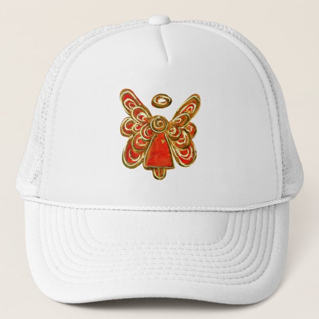 Red Guardian Angel Custom Art Casquette ou Casquet (Devant)