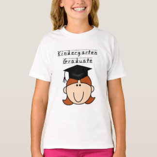 Red Hair GIrl Kindergarten Graduate Tshirt