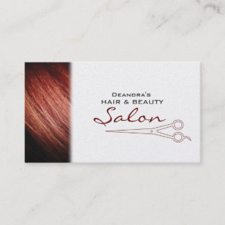 Red Hair Gold Stylist Salon Carte de rendez-vous