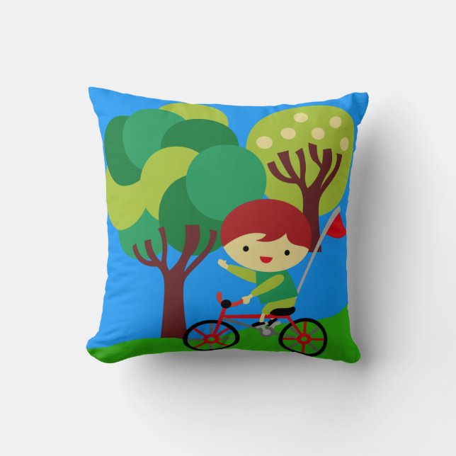 Red Haired Boy sur Coussin de vélo (Recto)