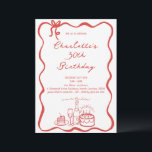 RED Hand Drawn 30th Birthday Invitation<br><div class="desc">RED Hand Drawn 30th Birthday Invitation. la meilleure façon de célébrer une autre année de fabuleux! Cette invitation chic et ludique donne le ton à une soirée sophistiquée mais amusante. Cette Invitation du 30e anniversaire tirée à la main est parfaite pour ceux qui aiment célébrer avec style.</div>