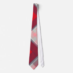 Red Hanky Abstract Design Cravate de mode