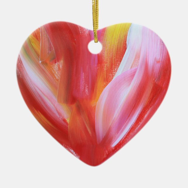 Red Heart Art Custom Holiday Ornements cadeaux (Devant)