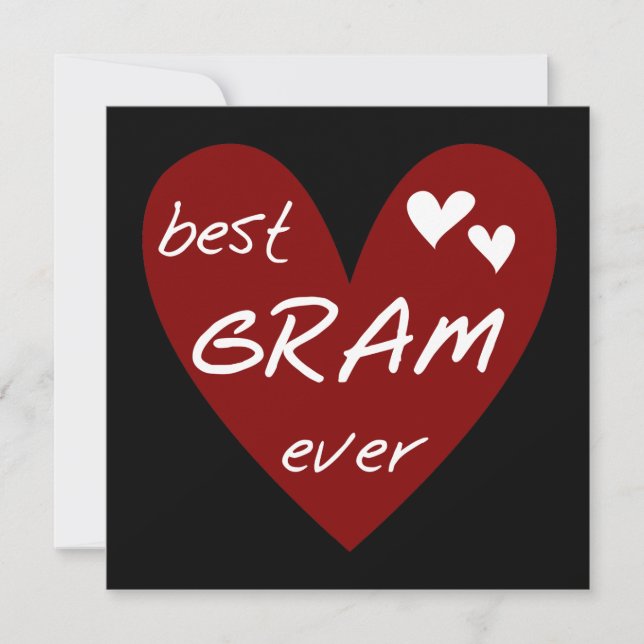 Red Heart Best Gram Ever Tshirts et cadeaux (Devant)