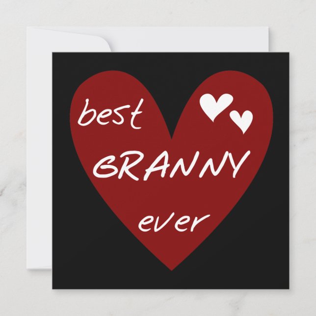 Red Heart Best Granny Ever Tshirts et cadeaux (Devant)