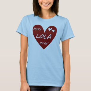 Red Heart Best Lola Ever T-shirts et cadeaux