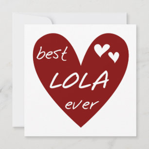 Red Heart Best Lola Ever T-shirts et cadeaux