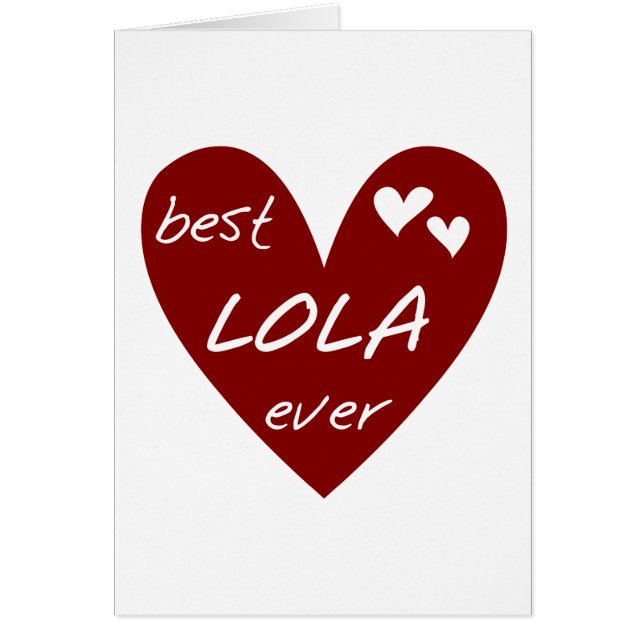 Red Heart Best Lola Ever T-shirts et cadeaux (Devant)
